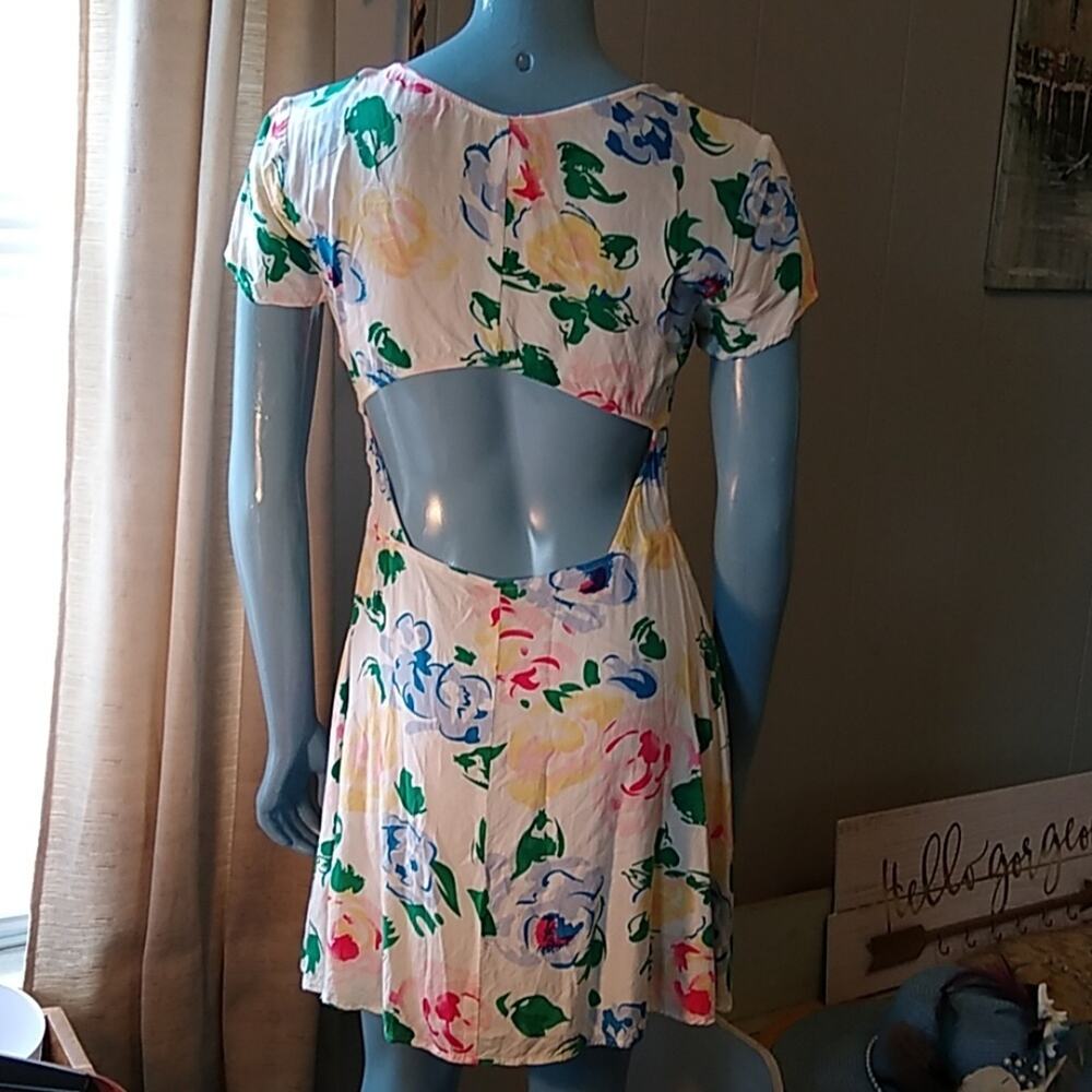 Reformation Nutmeg Floral Cut Out Fit + Flare Mini HTF Rare - Picture 4 of 7
